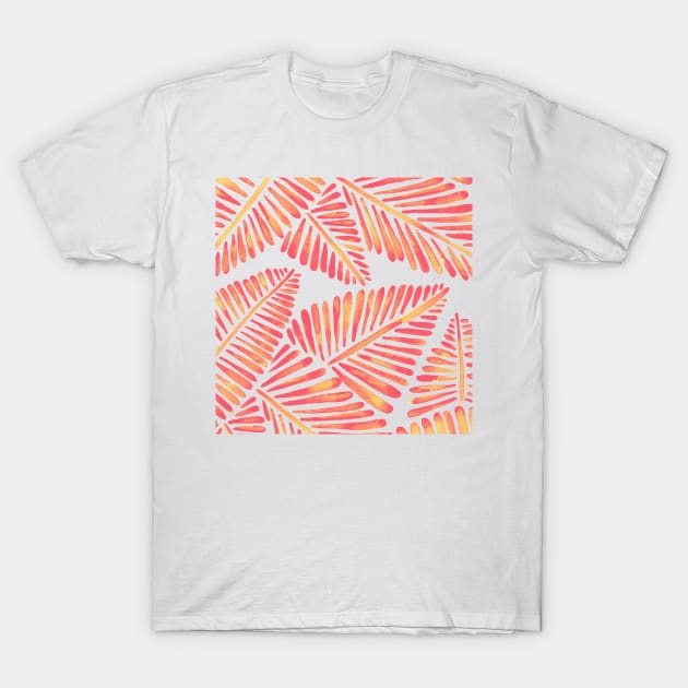 Pink Banana Leaves T-Shirt by CatCoq